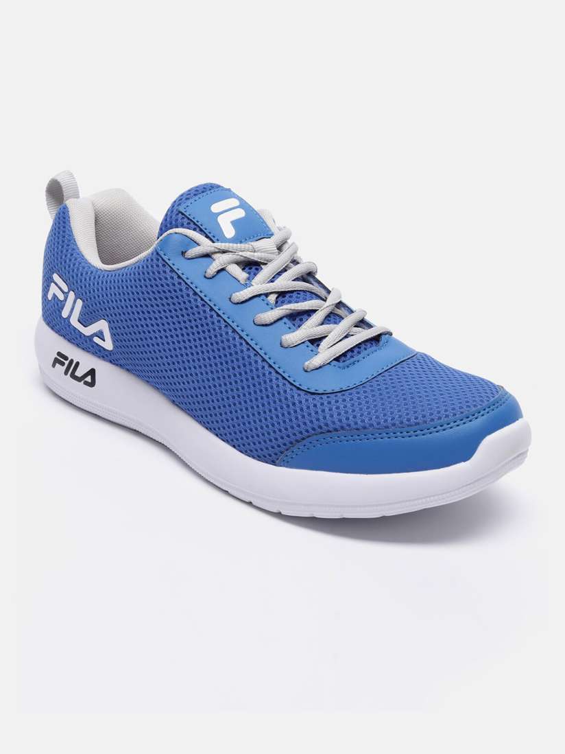 Fila blue running shoes discount