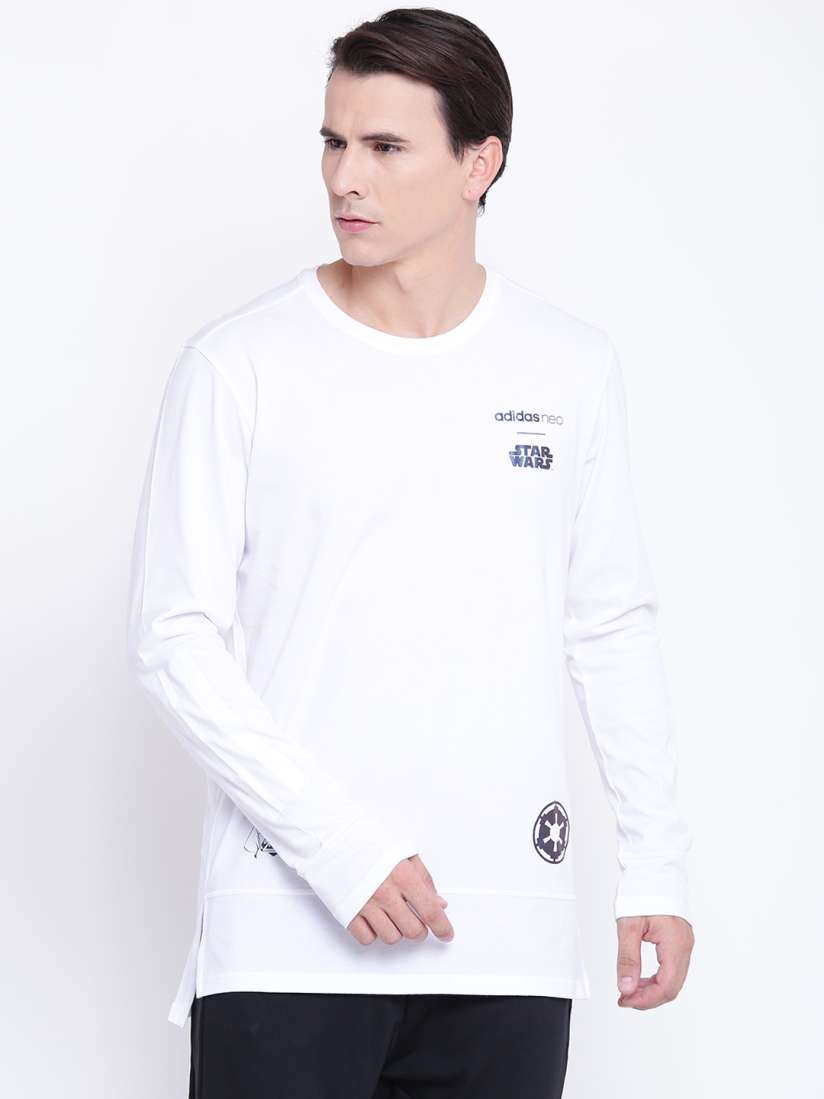Buy ADIDAS NEO Men White StarWars Solid Round Neck Pure Cotton T shirt Tshirts for Men 2084059 Myntra