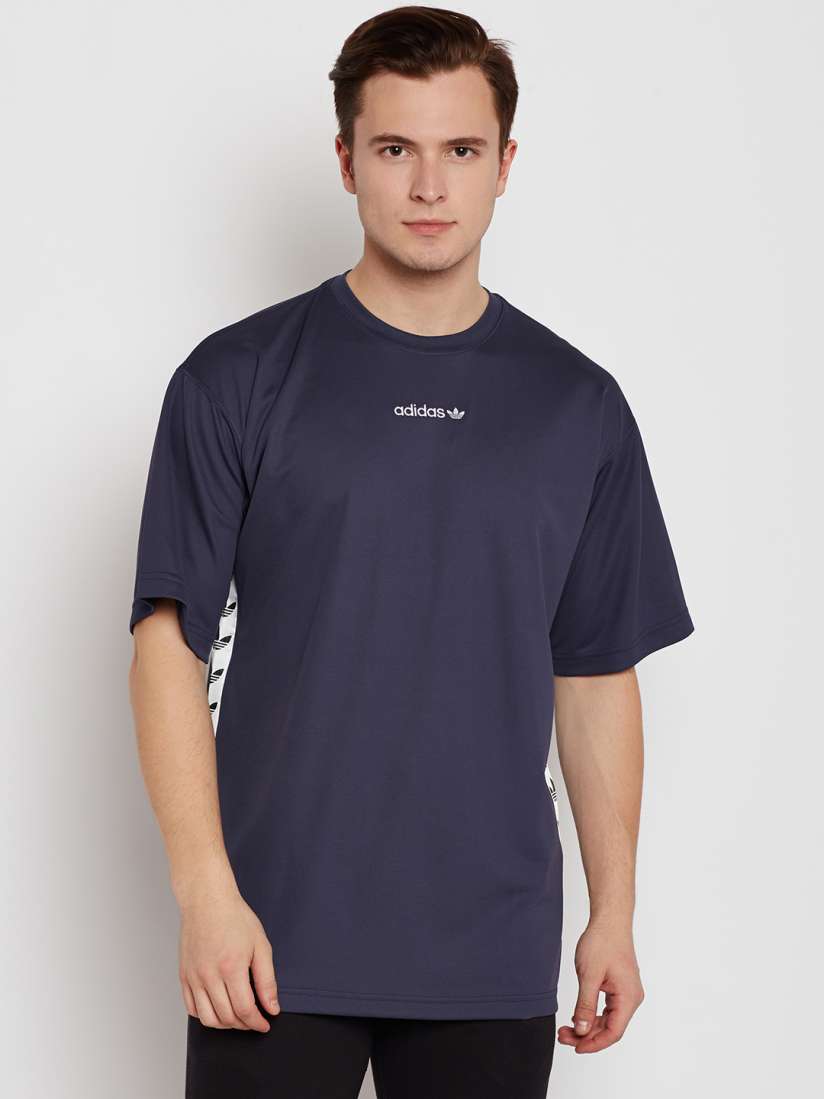 Buy ADIDAS Originals Men Navy TNT Tape Solid Round Neck T shirt Tshirts for Men 2084099 Myntra