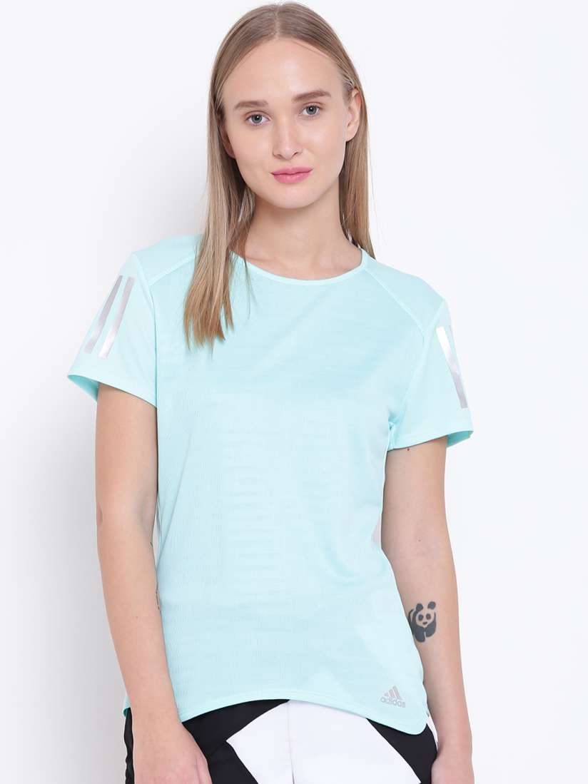 Mint green adidas shirt womens discount