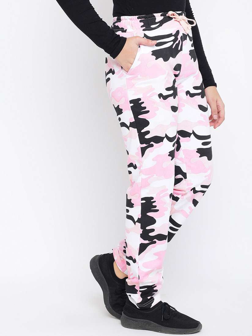 Lil Tomatoes Girls Pink Camouflage Track Pants