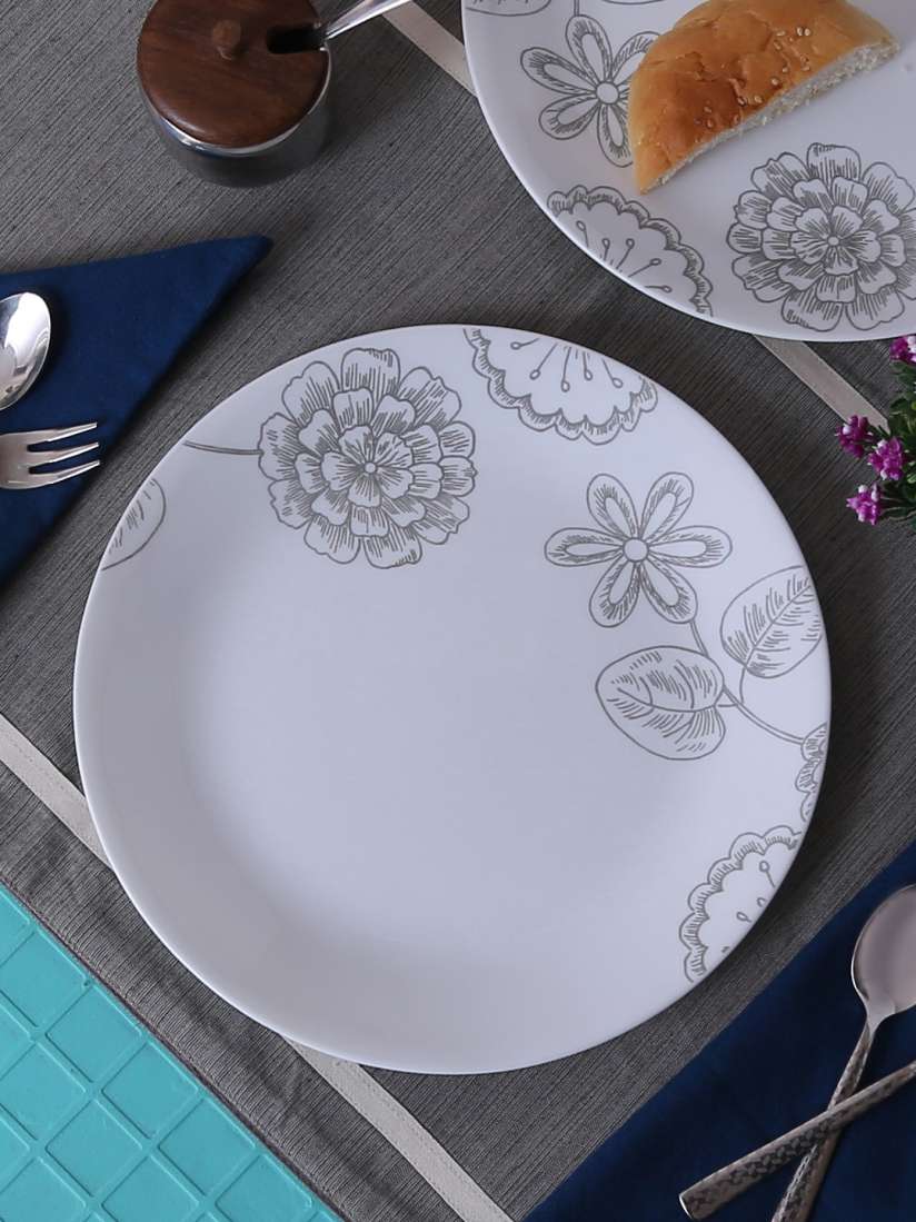 Buy Corelle Vive Range Reminisce White Set of 6 Printed Dinner Plates Plates for Unisex 2084699 Myntra