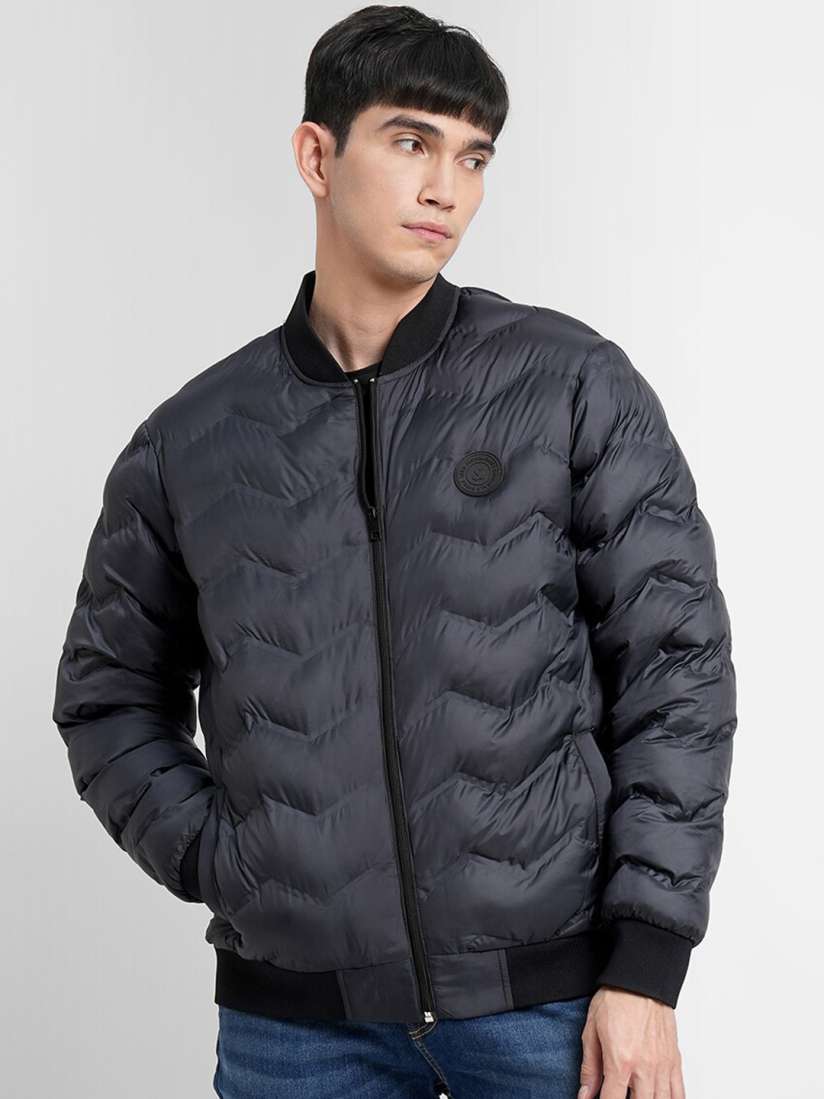 Buy Jack Jones Men Grey Camouflage Puffer Jacket with Patchwork Jackets for Men 20847346 Myntra