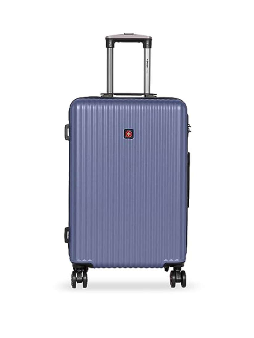 Buy SWISS BRAND Navy Blue Textured Hard Sided Medium Trolley Bag Trolley Bag for Unisex 20850046 Myntra