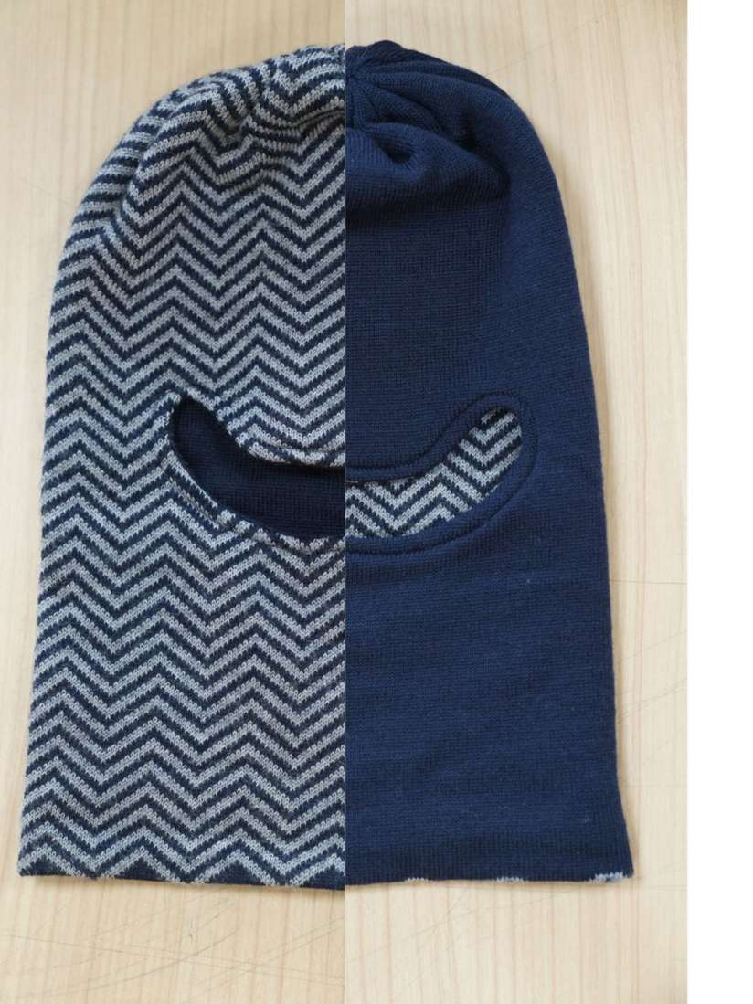 Buy Kosha Men Navy Blue Grey Merino Wool Printed Monkey Cap Caps for Men 20850508 Myntra