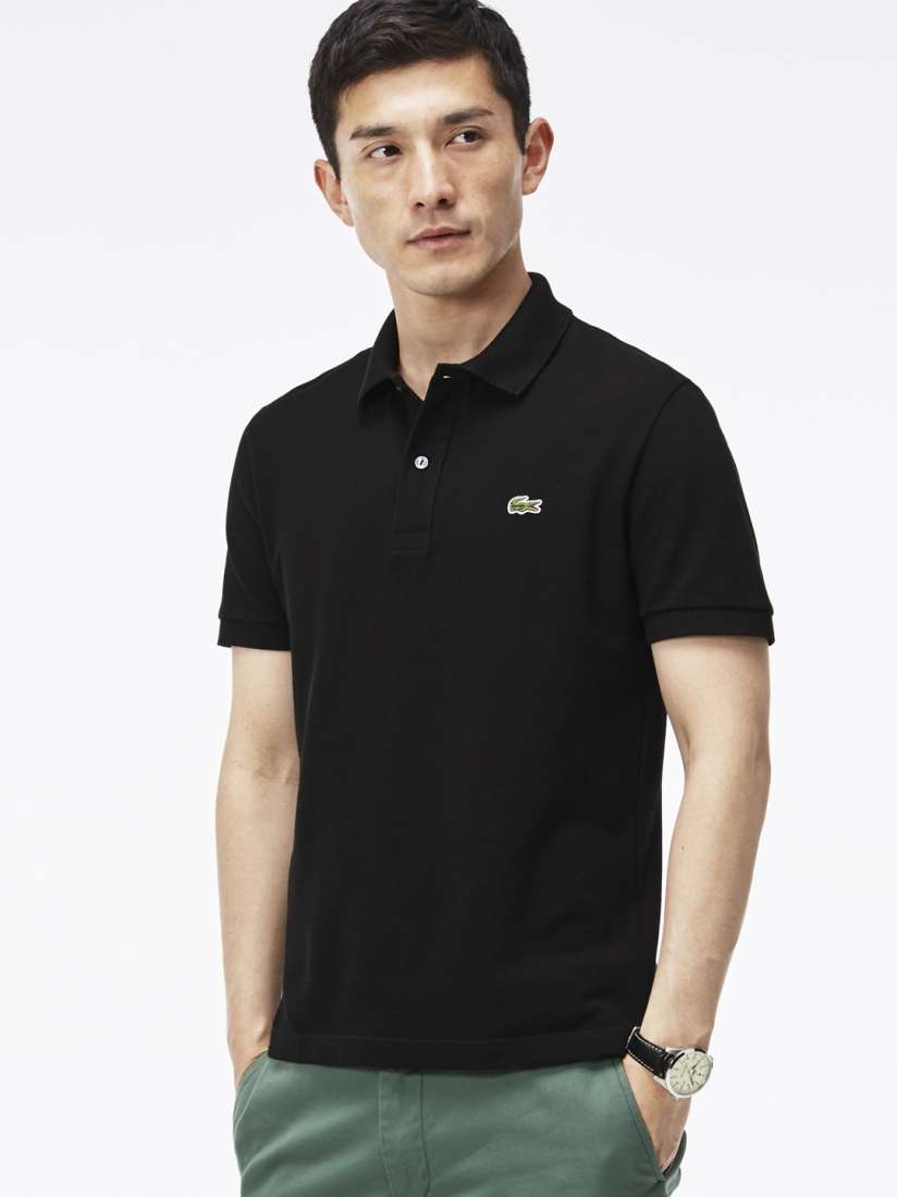 Buy Lacoste Men Black Slim Fit Stretch Petit Pique Polo Tshirts for Men 2085658 Myntra