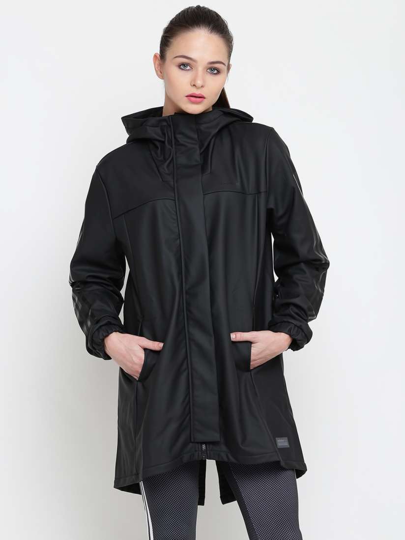 Buy ADIDAS NEO Women Black UT Elongated Solid Parka Jacket Jackets for Women 2085675 Myntra