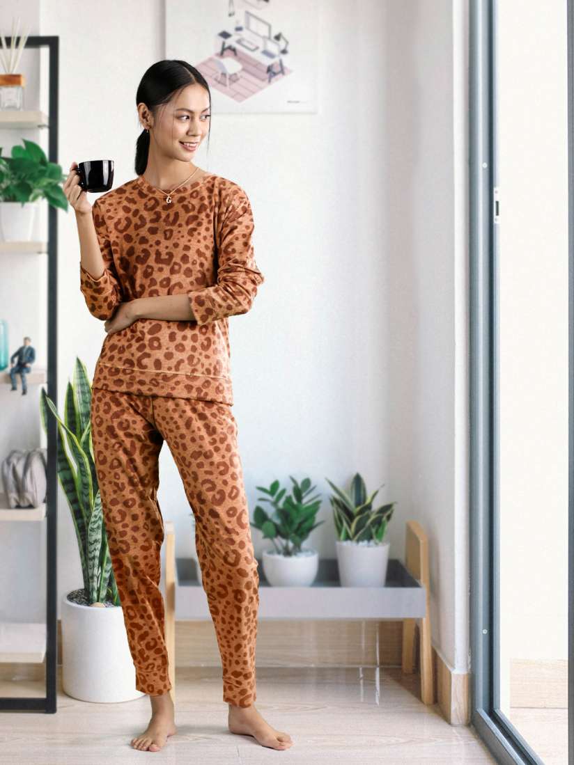 Buy Marks Spencer Women Brown Printed Night suit Night suits for Women 20856750 Myntra