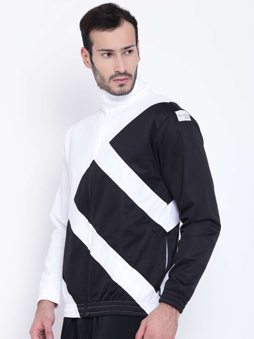 Buy ADIDAS Originals Men White Black EQT BOLD Track Colourblocked Sporty Jacket Jackets for Men 2085710 Myntra