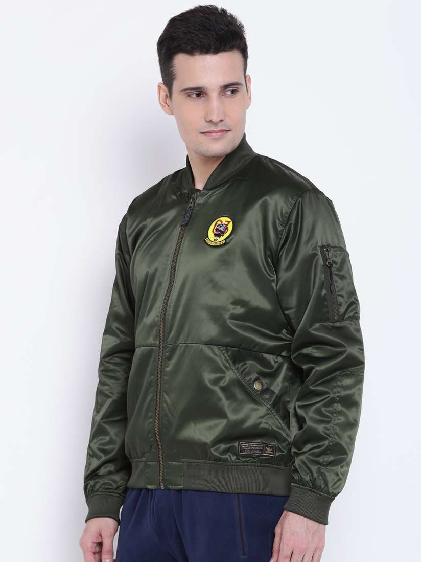 Adidas olive bomber jacket store