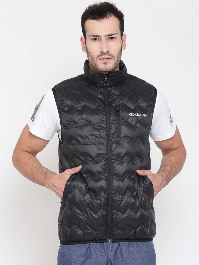 Buy ADIDAS Originals Men Black SERRATED Solid Quilted Vest Jacket Jackets for Men 2085718 Myntra