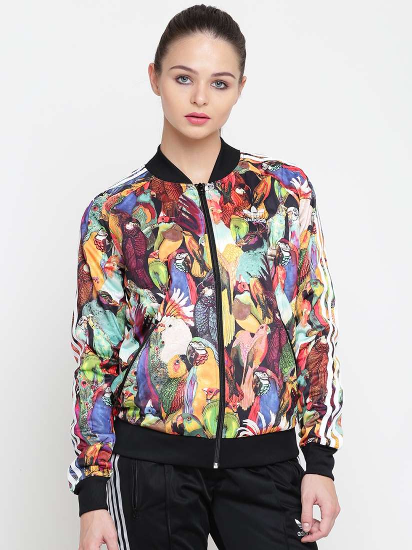 Buy ADIDAS Originals Women Multicoloured Printed Bomber Jacket Jackets for Women 2085723 Myntra