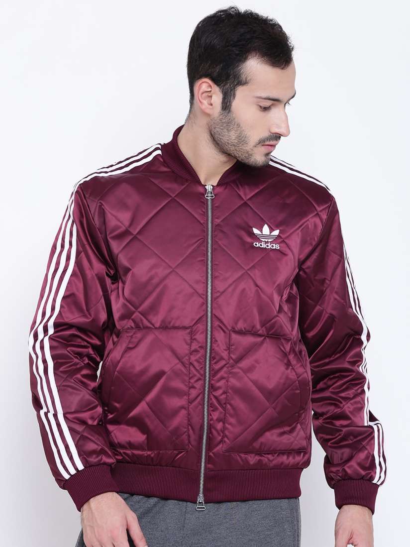 Buy ADIDAS Originals Men Burgundy SuperStar PRE Solid Quilted Jacket Jackets for Men 2085729 Myntra