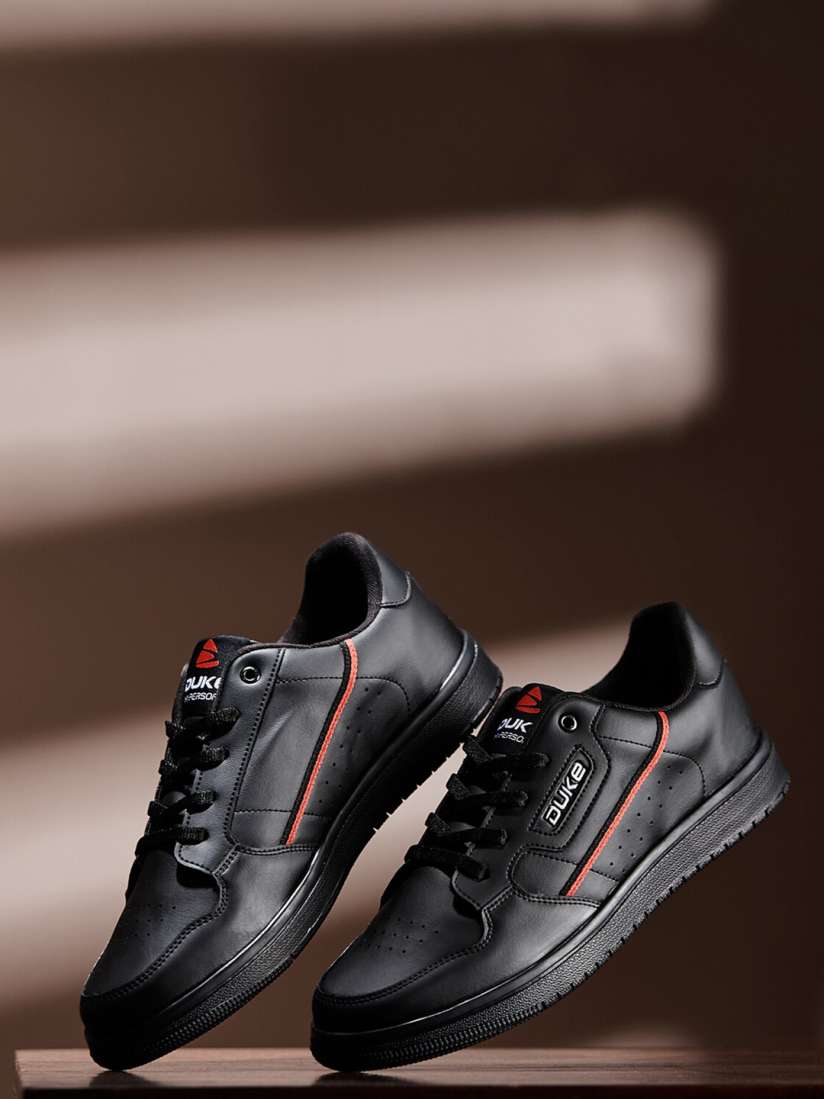 Buy Duke Men Black Printed PU Sneakers Casual Shoes for Men 20857438 Myntra