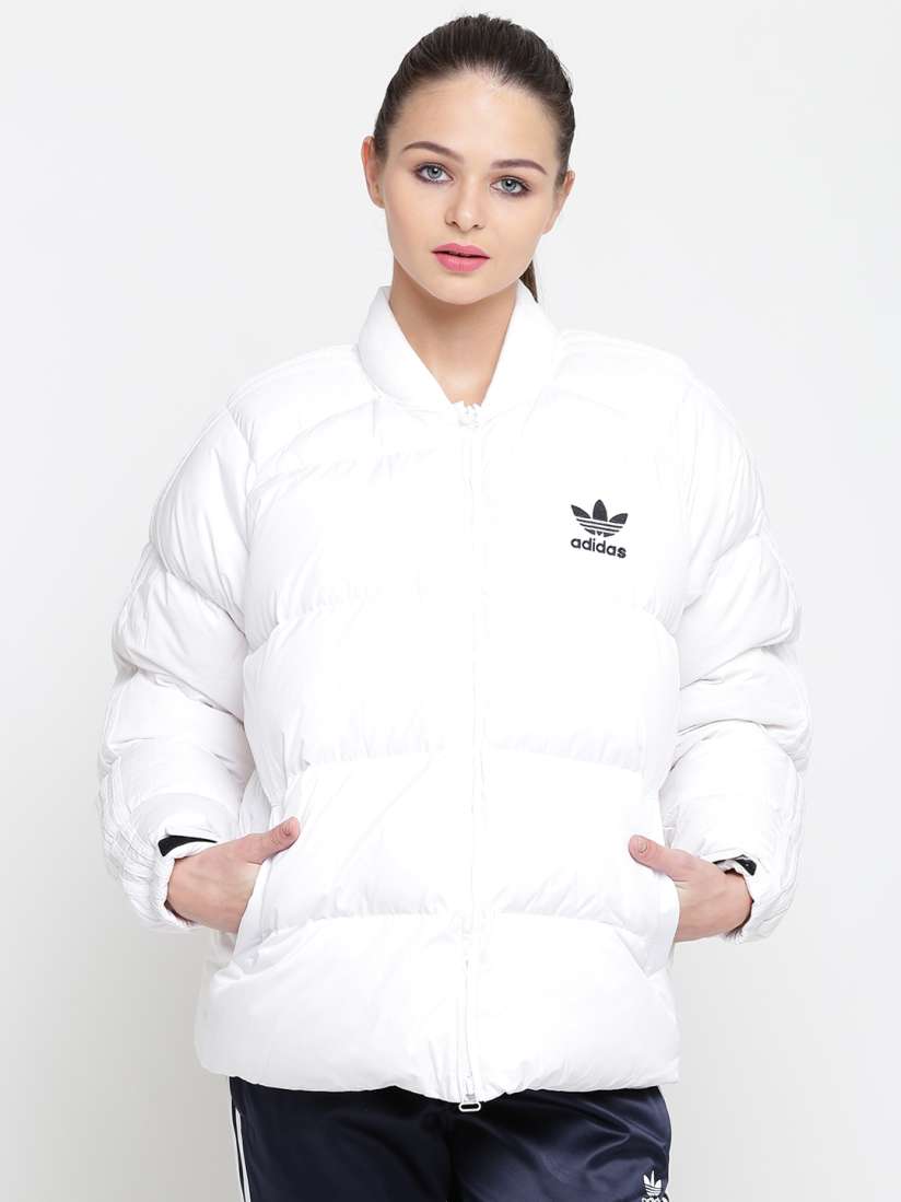 White adidas puffer jacket deals