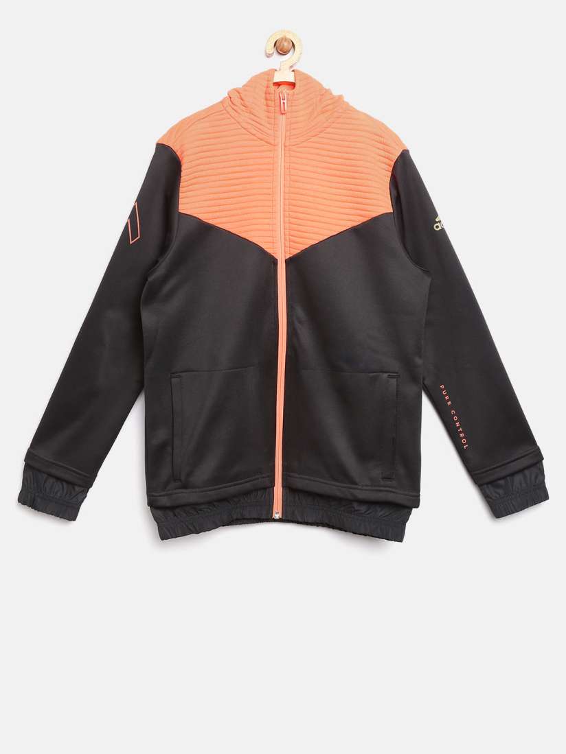 Buy ADIDAS Boys Black Ace Full Zip Colourblocked Sporty Jacket Jackets for Boys 2085785 Myntra
