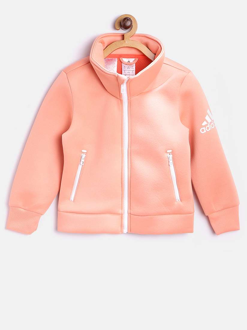 Buy ADIDAS Girls Peach Coloured Solid LR TR Sporty Jacket Jackets for Girls 2085791 Myntra