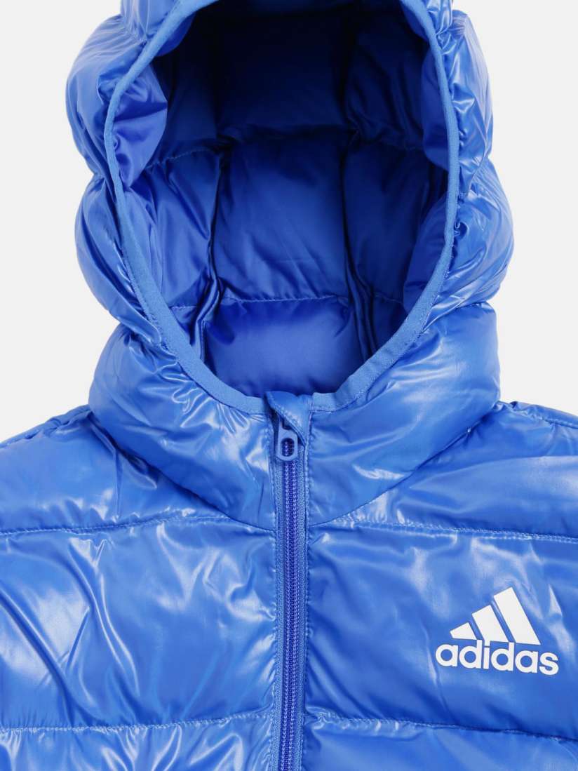 Buy ADIDAS Boys Blue SD BTS Colourblocked Hooded Puffer Jacket Jackets for Boys 2085799 Myntra