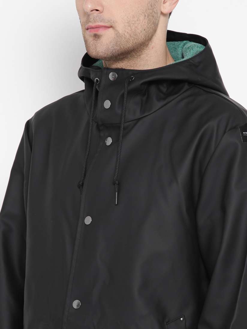 Buy ADIDAS Originals Black EQT Hooded Longline Rain Jacket Rain Jacket for Men 2085815 Myntra