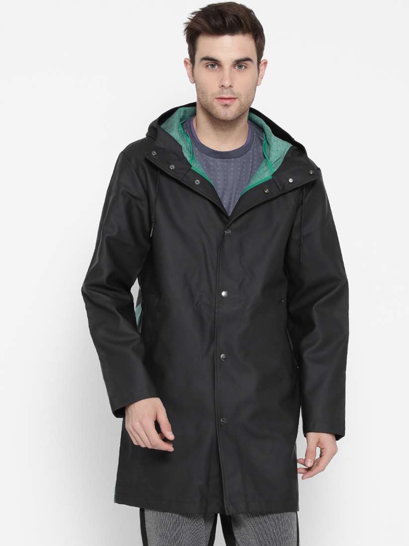 Buy ADIDAS Originals Black EQT Hooded Longline Rain Jacket Rain Jacket for Men 2085815 Myntra