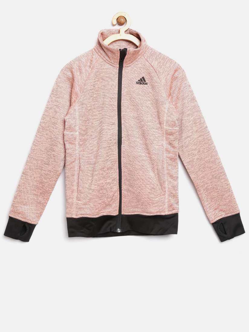 Buy ADIDAS Girls Peach Coloured YGWOTRACKTOP Self Design Jacket Jackets for Girls 2085857 Myntra