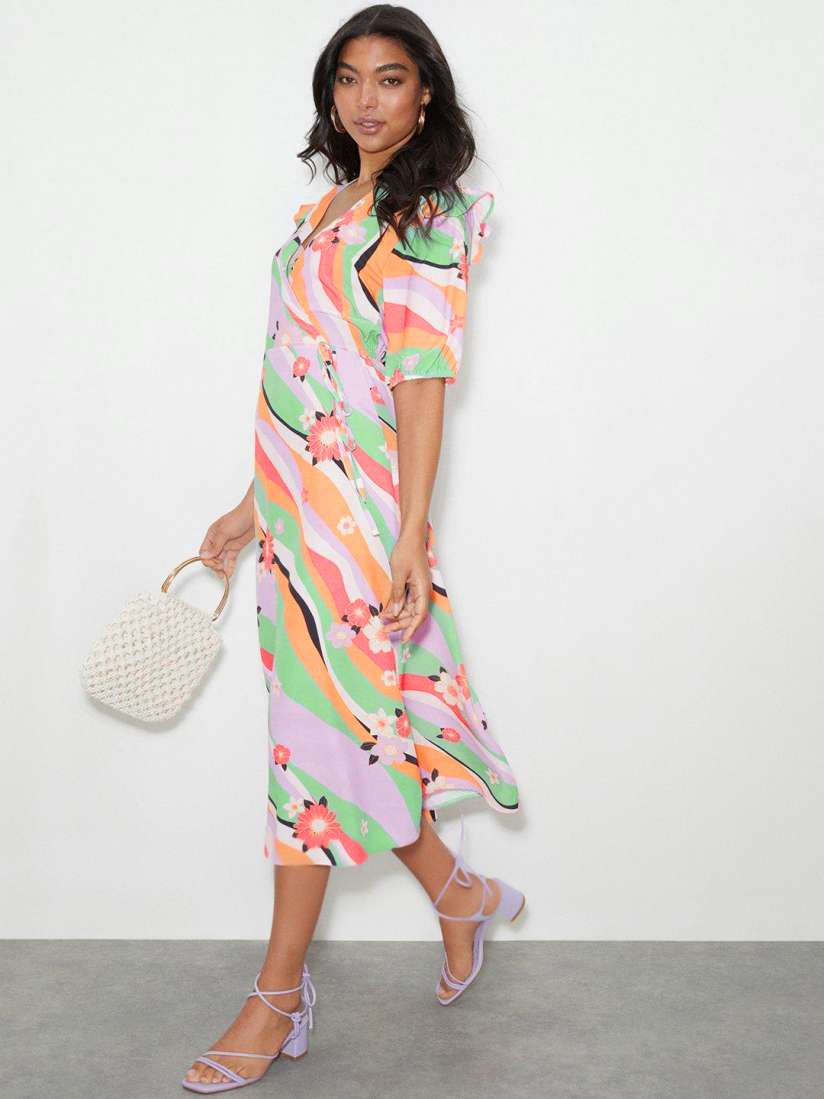 Buy DOROTHY PERKINS Lavender Sea Green Floral Print Midi Wrap Dress Dresses for Women 20861800 Myntra