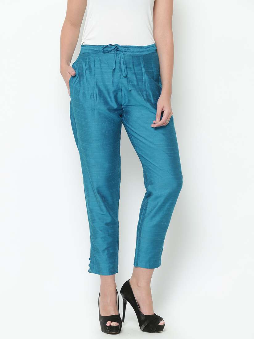 turquoise trousers womens