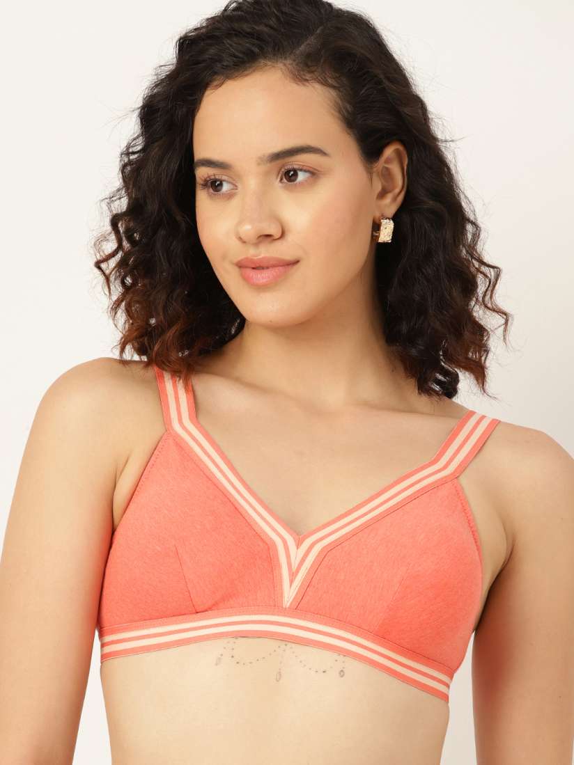 Buy DressBerry Lightly Padded Stripes Detail T shirt Bra Bra for Women 20870312 Myntra