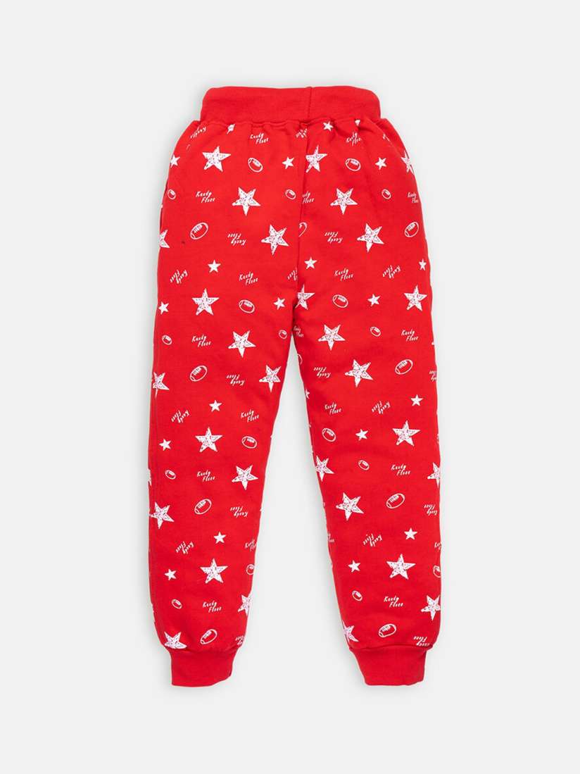 Buy AMUL Kandyfloss Kids Red Printed Pure Cotton Joggers Track Pants for Unisex Kids 20872142 Myntra