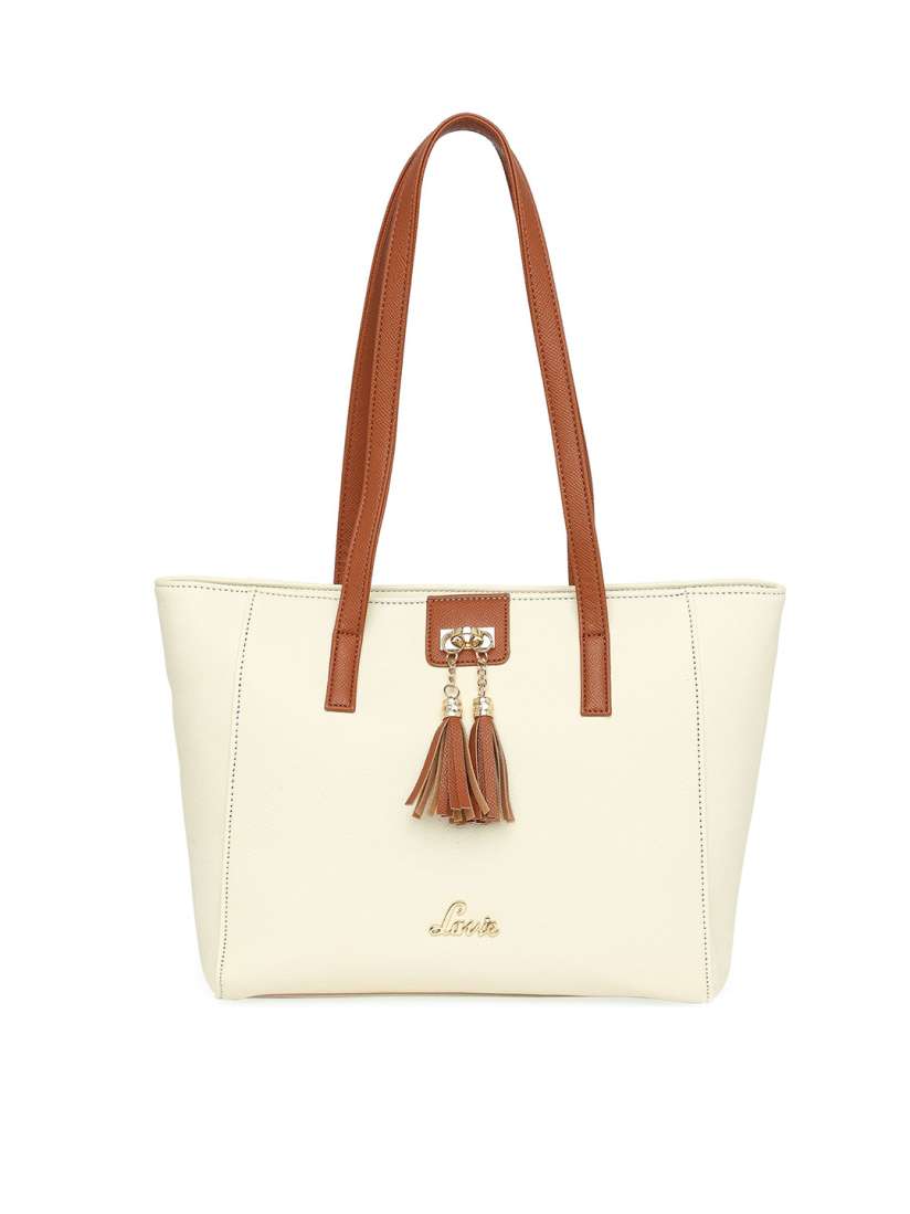 Buy Lavie White Structured Shoulder Bag with Tasselled Handbags for Women 20877140 Myntra