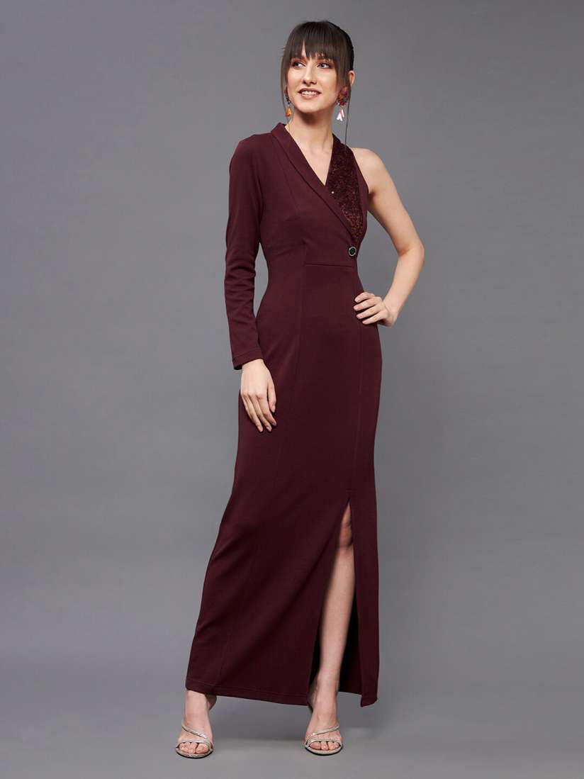 Buy Miss Chase Embellished One Sleeve Maxi Dress Dresses for Women 20881500 Myntra