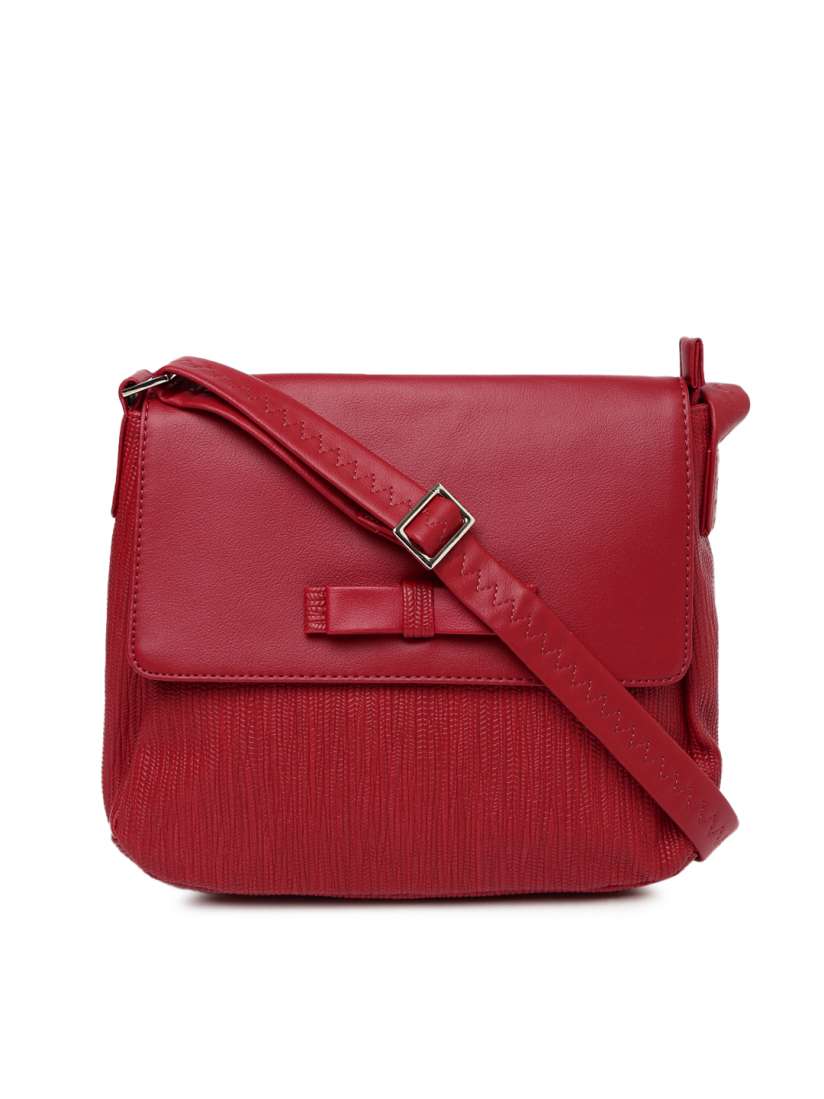 Baggit red solid sling bag new arrivals