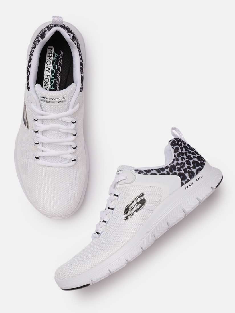 Buy Skechers Women Solid Flex Appeal 4.0 Wild Regular Sneakers With Animal Print Detail Casual Shoes for Women 20882820 Myntra