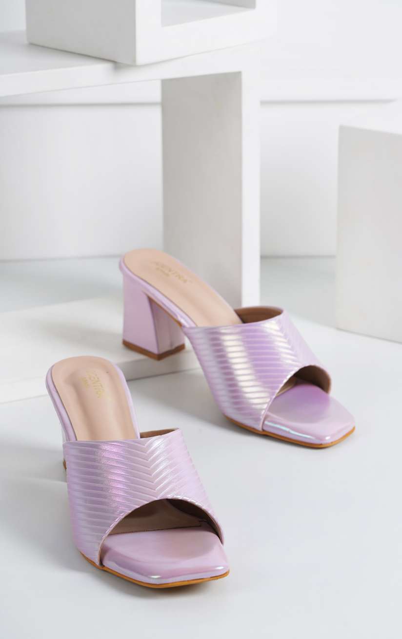 Purple mule heels top