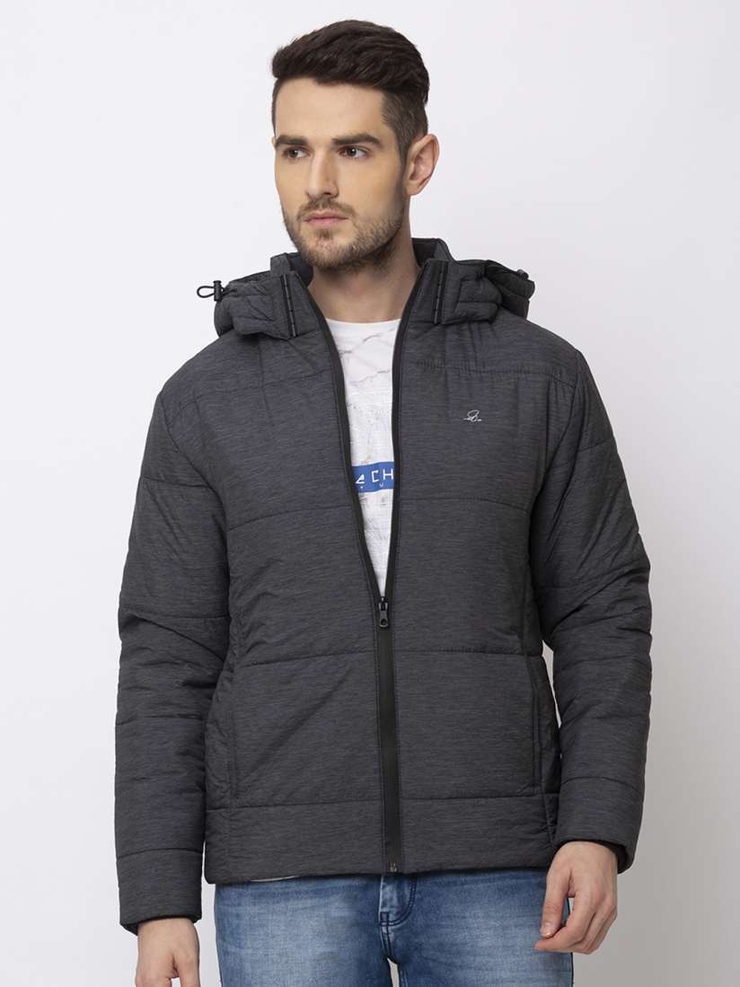 Buy Status Quo Men Black Striped Padded Jacket Jackets for Men 20891568 Myntra