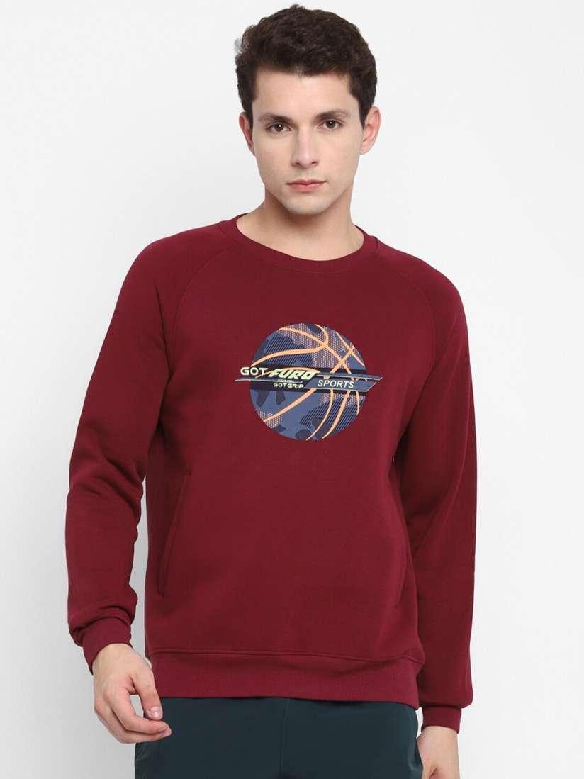 Buy FURO by Red Chief Men Maroon Printed Sweatshirt Sweatshirts for Men 20891948 Myntra