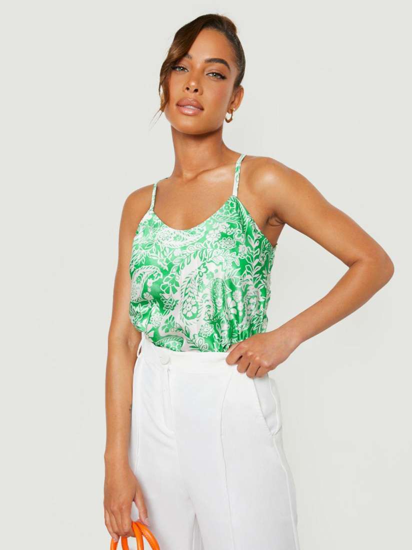 Buy Boohoo Paisley Print Cami Top Tops for Women 20895052 Myntra