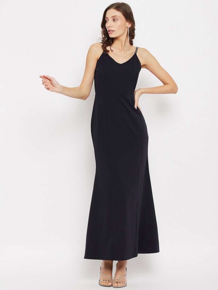 Buy Madame Sleeveless Shoulder Straps Maxi Dress Dresses for Women 20903916 Myntra