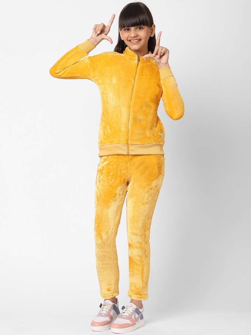 Buy Sweet Dreams Girls Mustard Yellow Tracksuits Tracksuits for Girls 20905862 Myntra