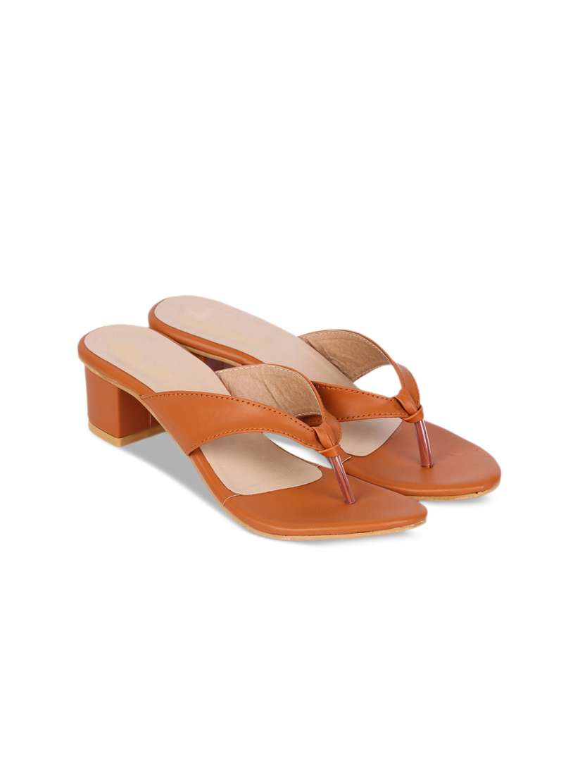 Buy H3F Tan T Strap Block Heels Heels for Women 20912778 Myntra