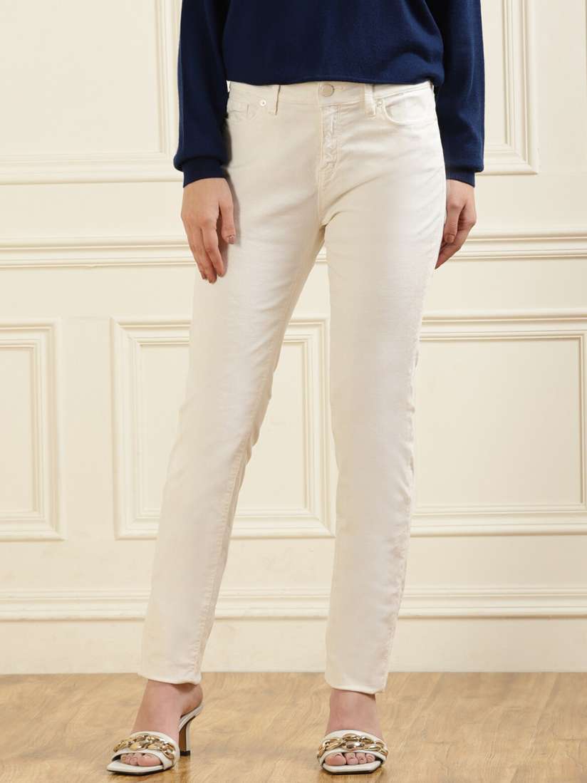 Myntra white jeans cheap