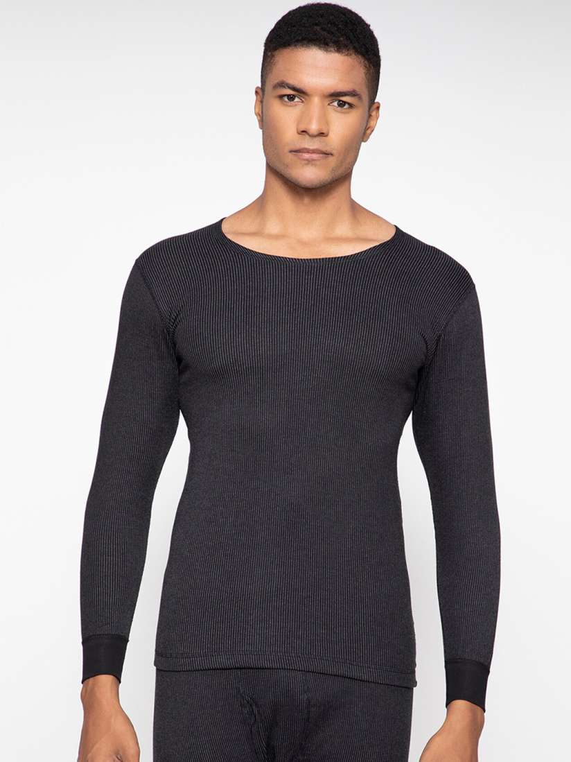 Buy SPORTO Men Black Striped Ultima Thermal T Shirt Thermal Tops for Men 20924982 Myntra