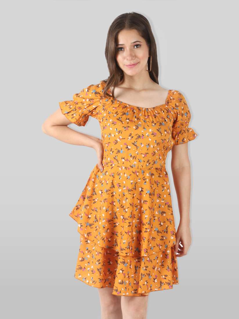 Buy PRETTY LOVING THING Yellow Floral Dress Dresses for Women