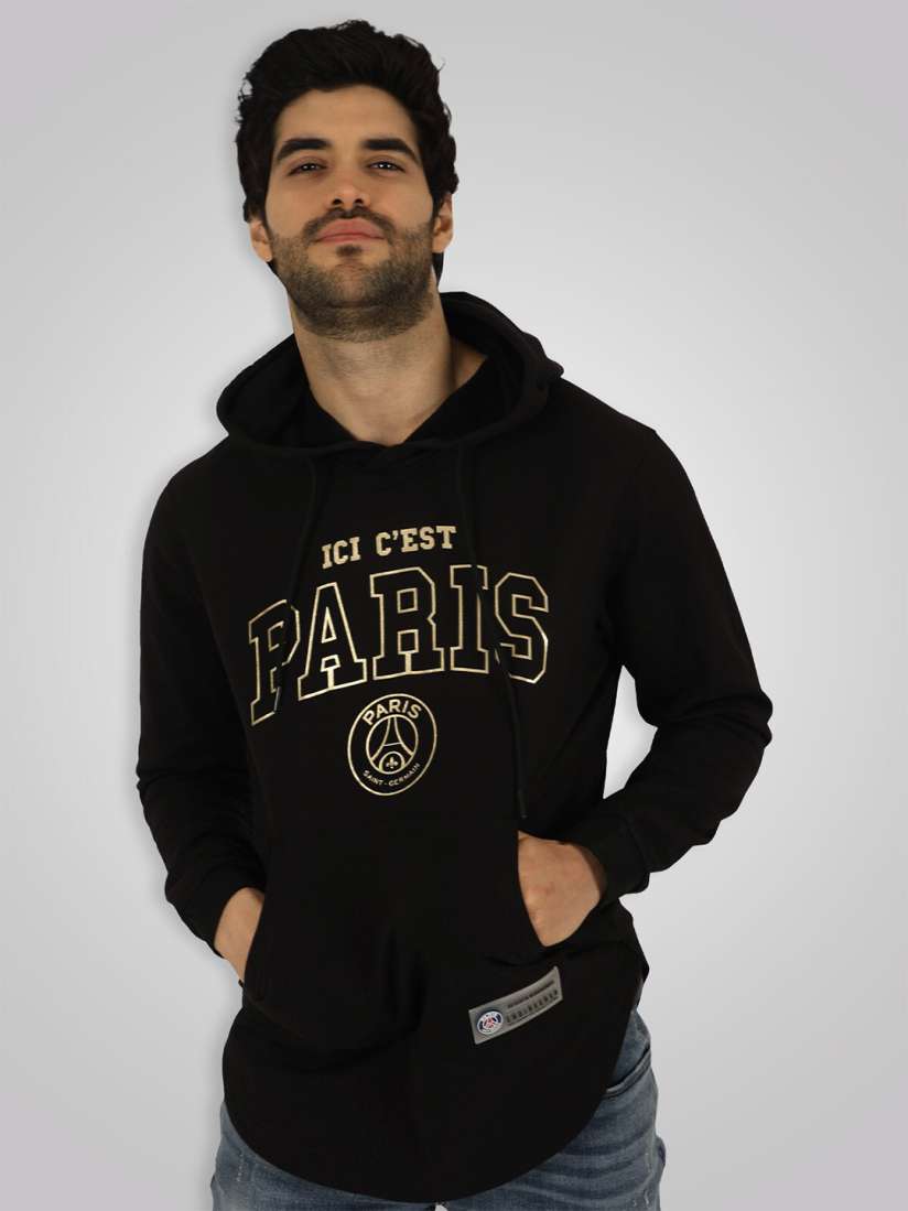 Buy PSG Men Black Gold Paris Saint Germain Gold Foil Hoodie Sweatshirts for Men 20927522 Myntra
