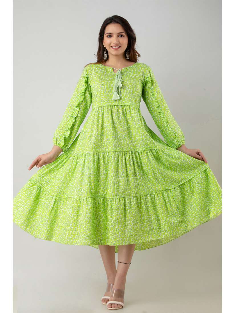 Myntra long cotton frock shop