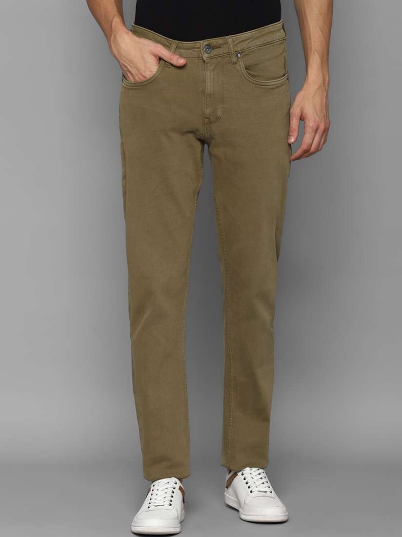 Buy Louis Philippe Jeans Men Brown Cotton Slim Fit Jeans Jeans