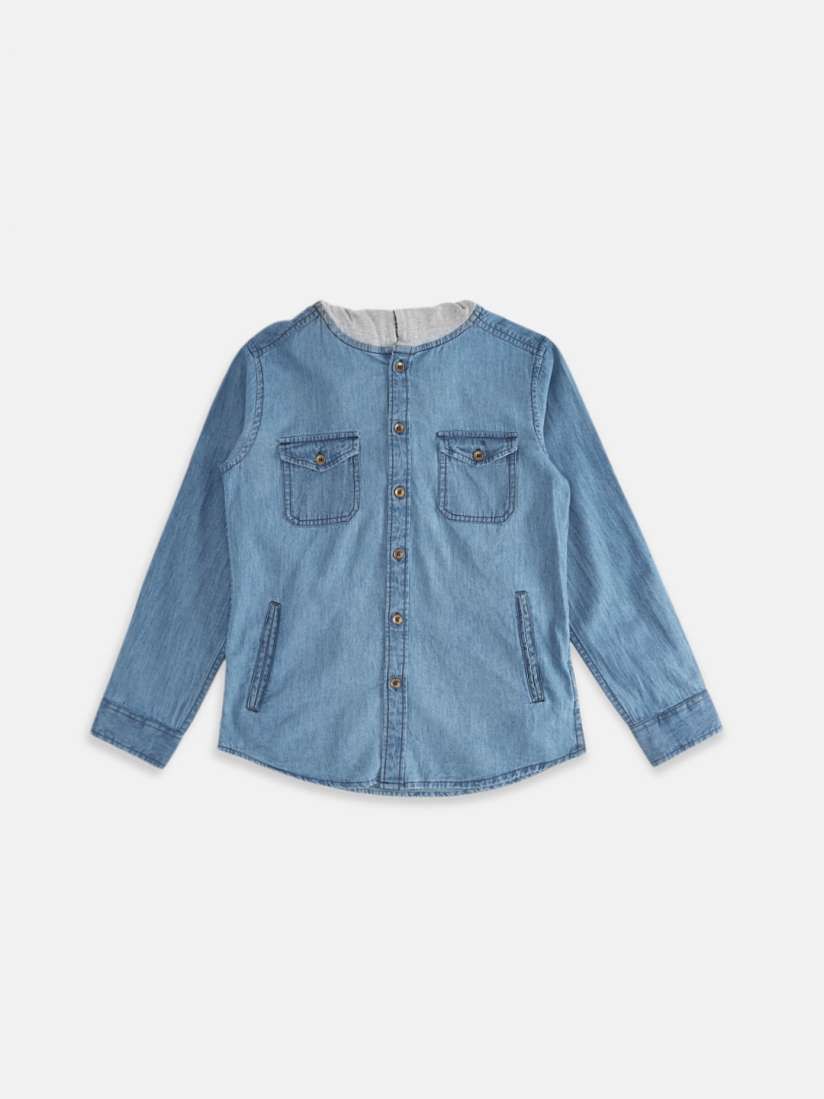 Pantaloons denim shirt clearance