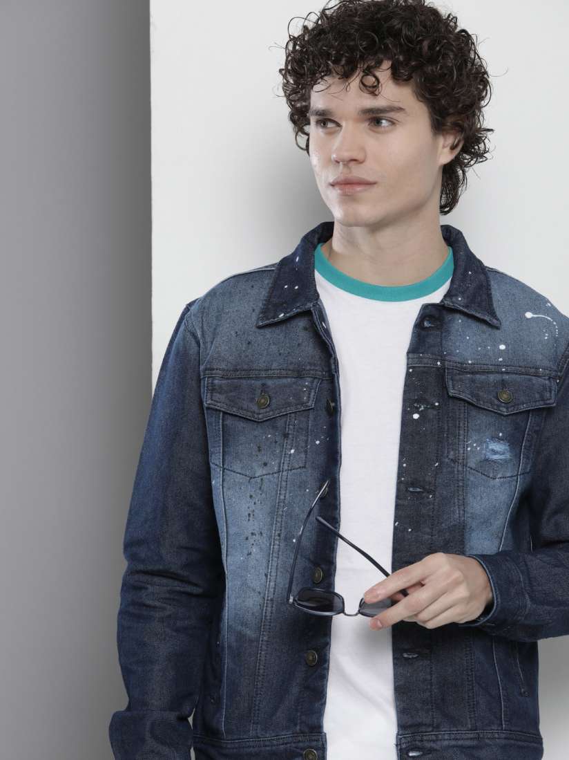 Buy The Indian Garage Co Men Blue Woven Denim Jacket Jackets for Men 20935446 Myntra