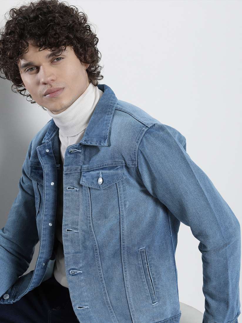 Denim garage jacket best sale