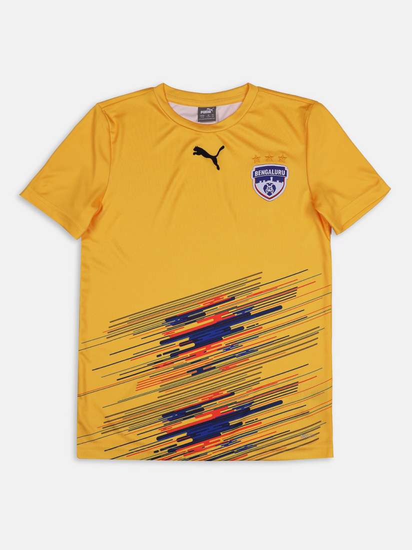 Buy Puma Kids Orange Blue Bengaluru FC GK Jersey II B Printed T shirt Tshirts for Unisex Kids 20935554 Myntra